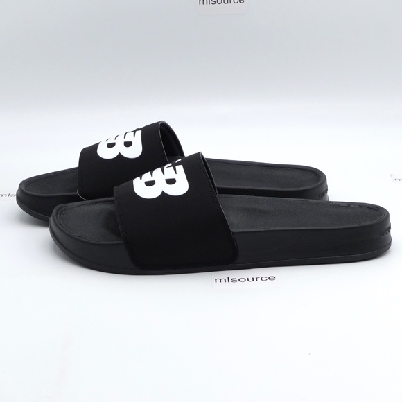 NEW Size 11 Men's New Balance 200 Slide Sandals SUF200A3 Black/White - Picture 1 of 7